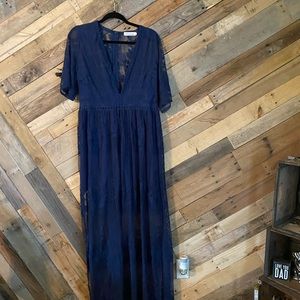 Dress, Navy, X Large.